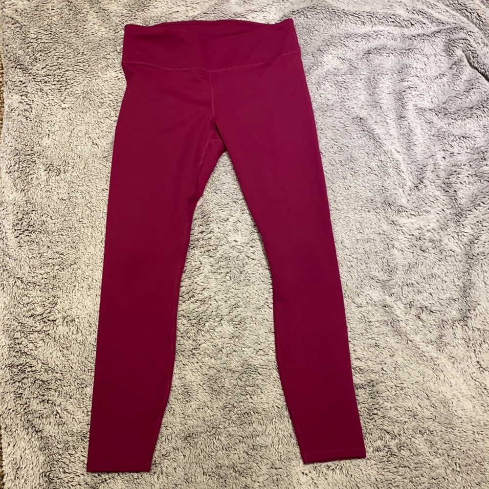 Red mid ride leggings